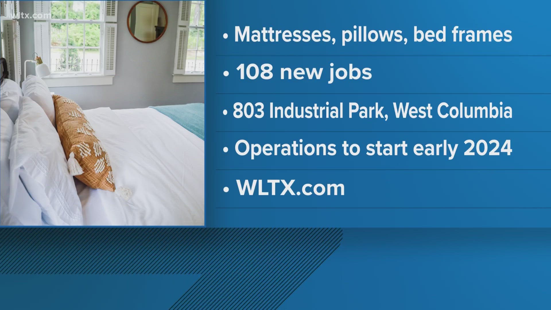 Mattress Warehouse will be locating a new distribution center at 803 Industrial Park in West Columbia.