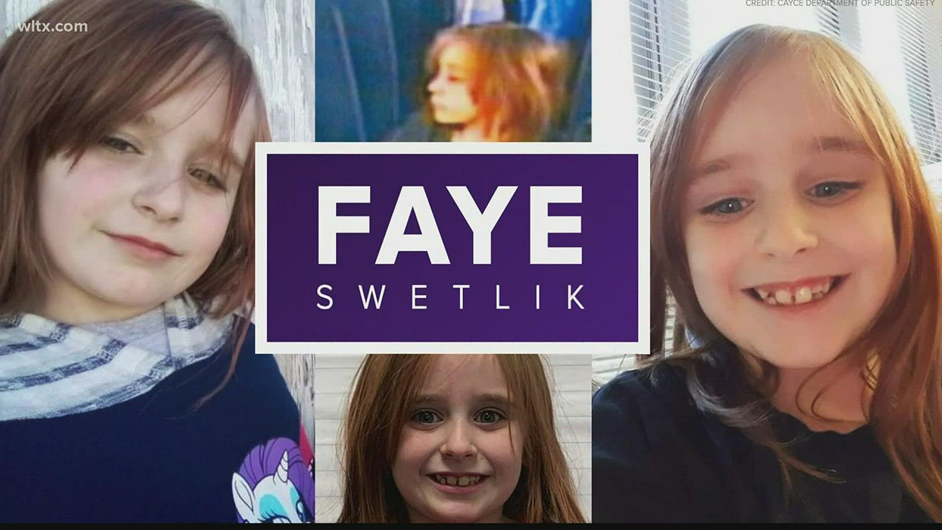Faye Swetlik, the 6-year-old girl who was missing for days, was found dead in her Cayce neighborhood on Thursday.