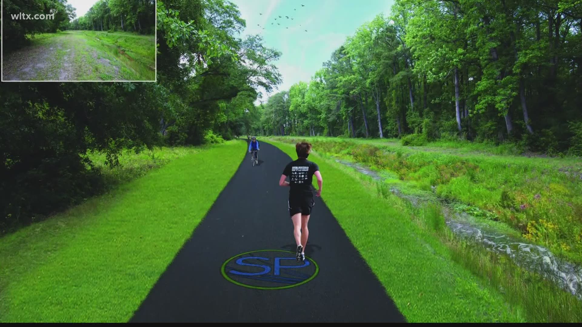 The 3.4 mile walking trail call 'Shot Pouch Greenway' will connect Dillon Park and Swan Lake.