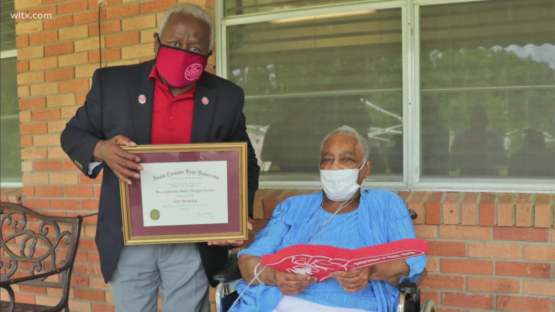 Catherine Harris, who turned 104 on June 8,  graduated from SC State with an education degree in 1940, and went on to teach school in both North and South Carolina.