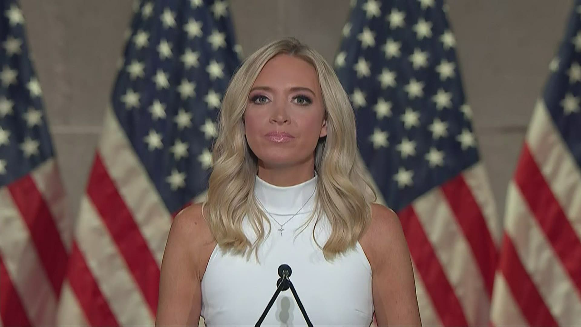 White House spokeswoman Kayleigh McEnany told her story about her mastectomy during her speech at the 2020 Republican National Convention.