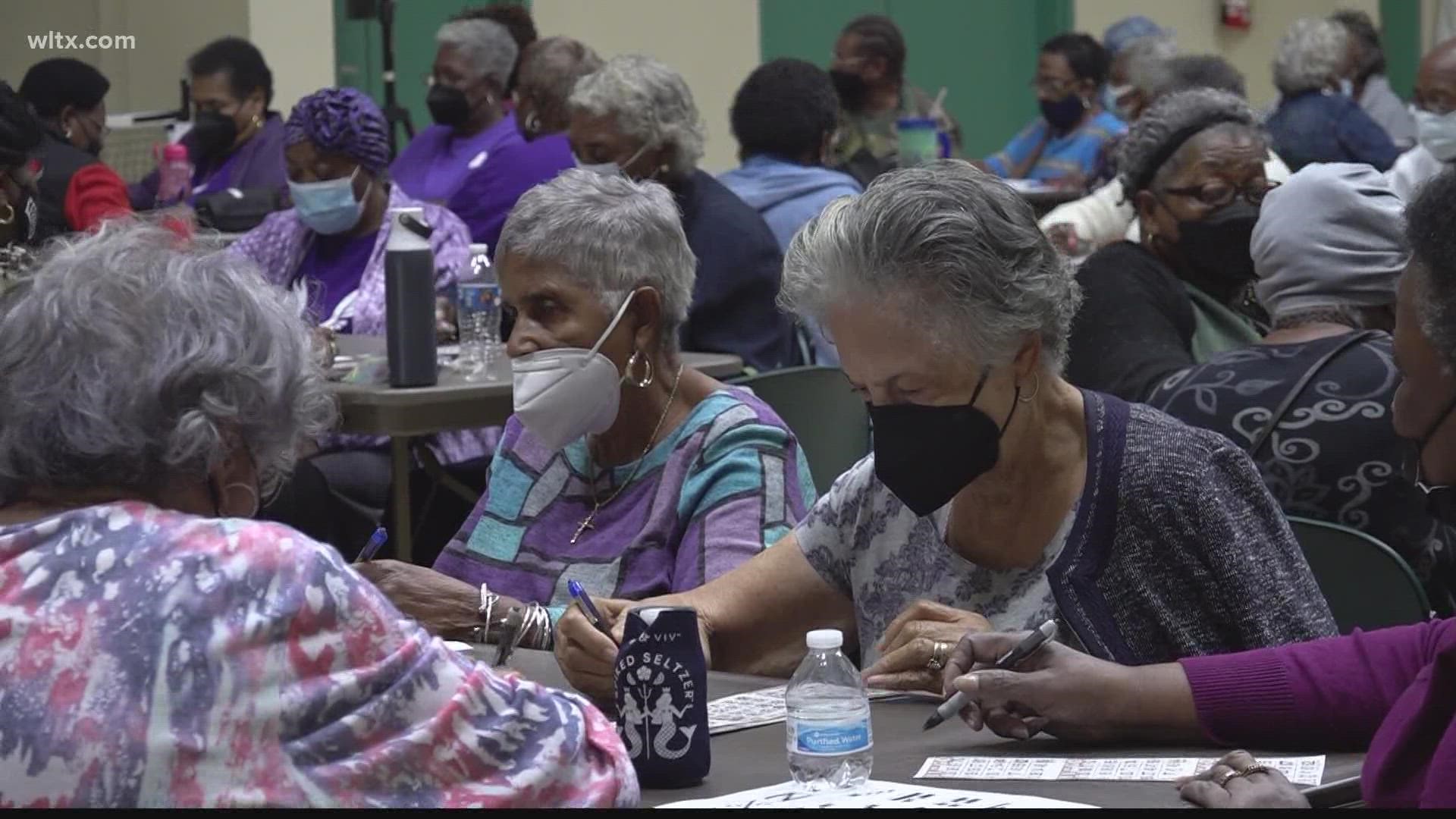 Almost 100 senior citizens from across the county came to the event at South Hope Center on Wednesday for the first time since before the COVID-19 pandemic began.