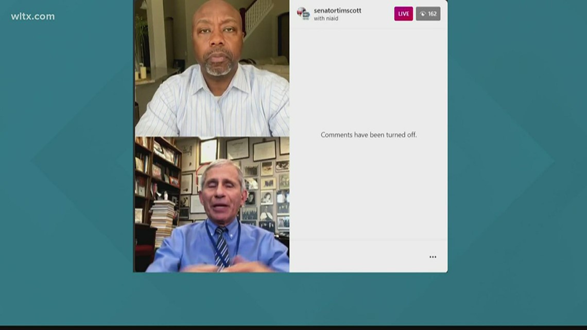 Sen. Tim Scott and Dr. Fauci talk about COVID-19