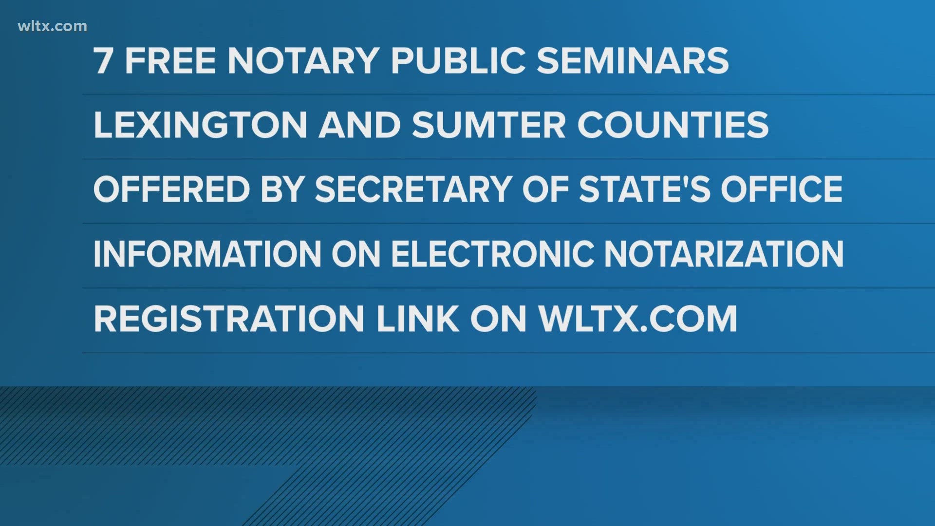 Secretary of State Mark Hammond will be offering seven free regional notary public seminars for South Carolina notaries and those interested in becoming one.