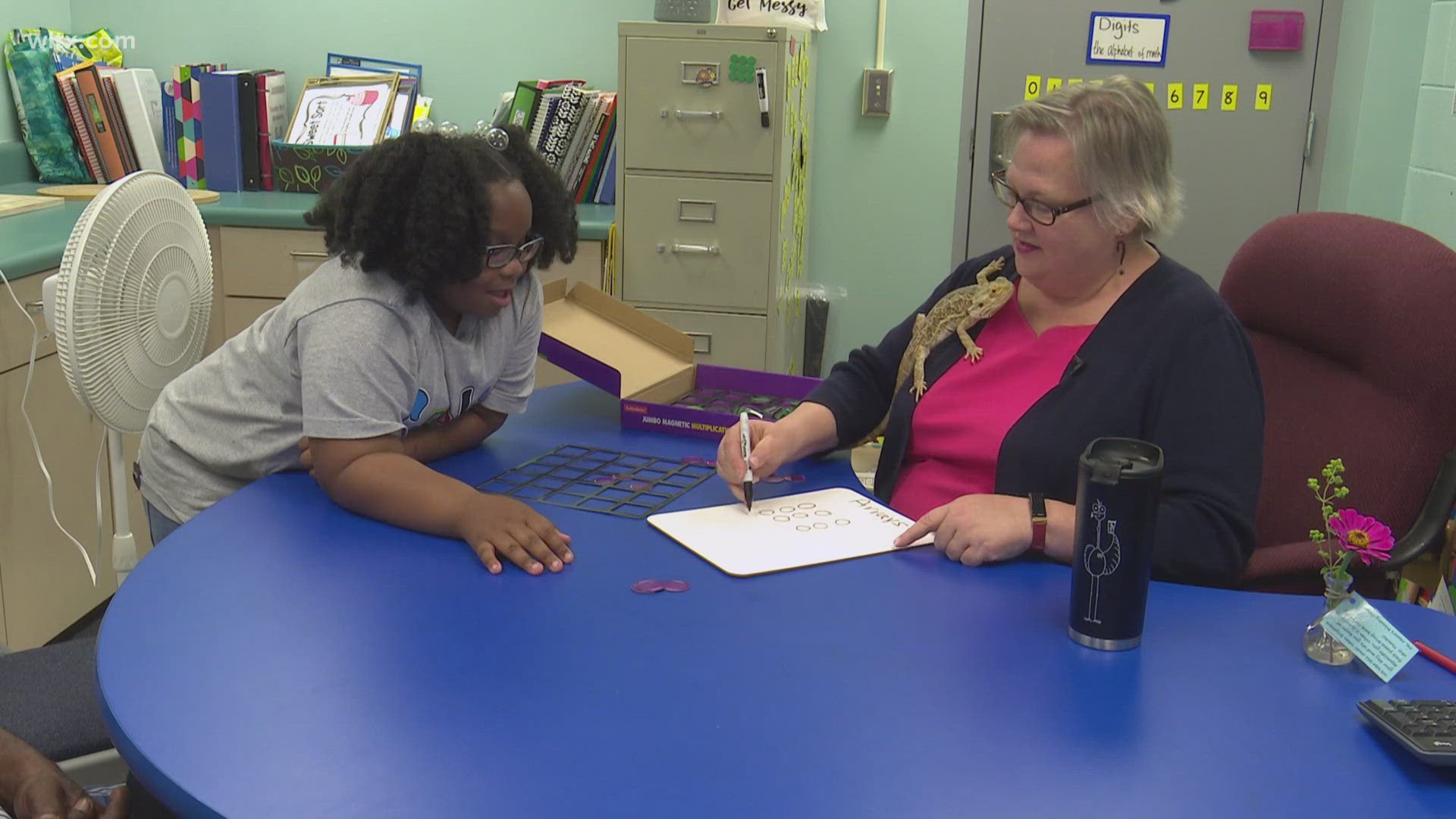 Wallis Bond at Brockman Elementary School in Richland School District One is helping her students' parents learn the new math formulas.