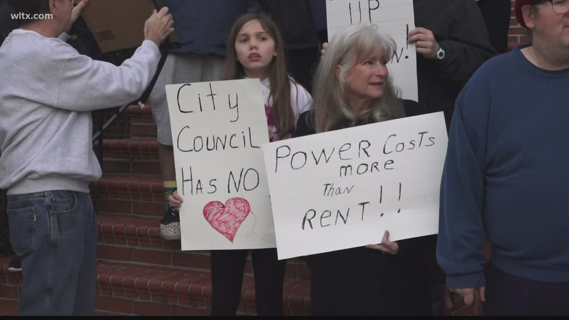 Camden residents marched to city hall to stand on the front steps and voice their concerns, and demand action from city council.