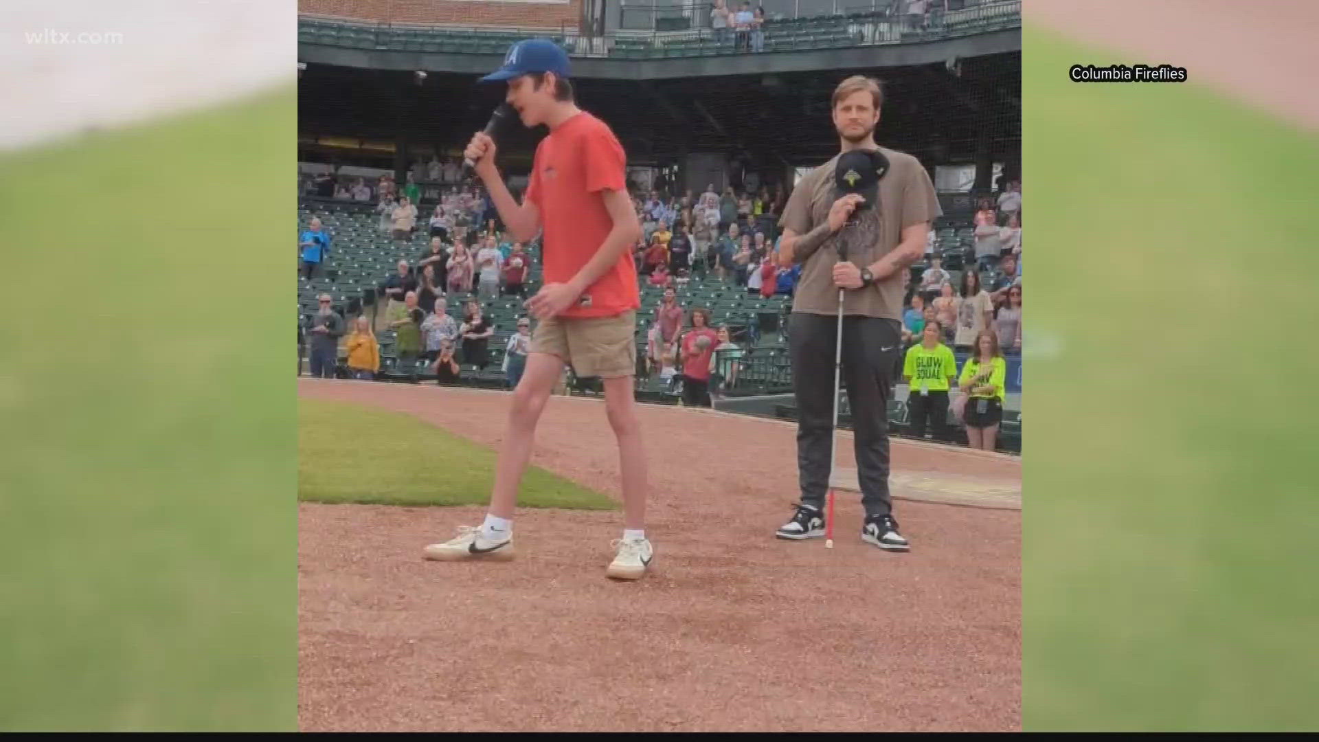 13-year-old Sawyer McCarthy captured the hearts of millions around the world after a video of him singing The National Anthem at a Columbia Fireflies game went viral
