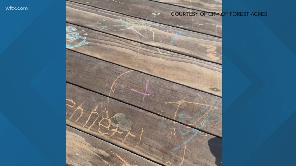 Gills Creek park defaced with crayons | wltx.com