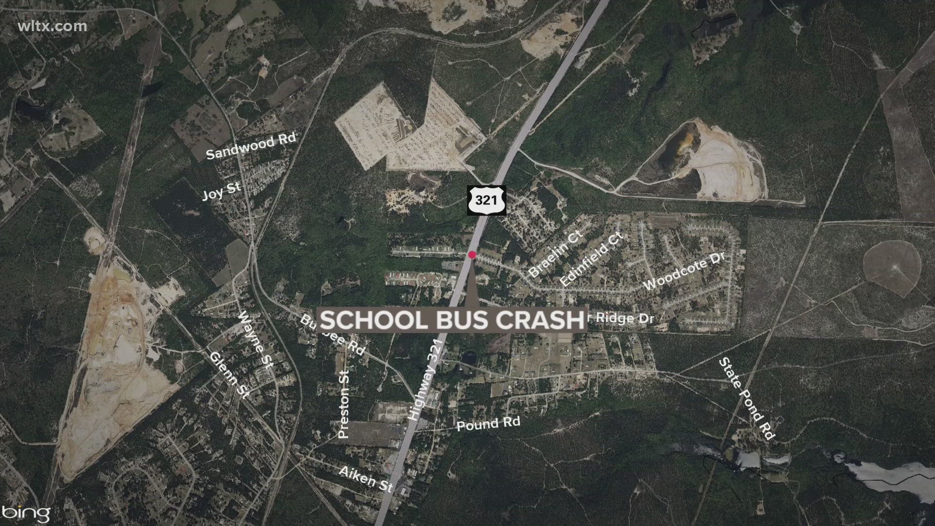 Thee bus crash happened on HWY 321 near Woodcote Drive.  Thirty-six students were on the bus when a car hit the side.  Six students were taken to the hospital, allOK