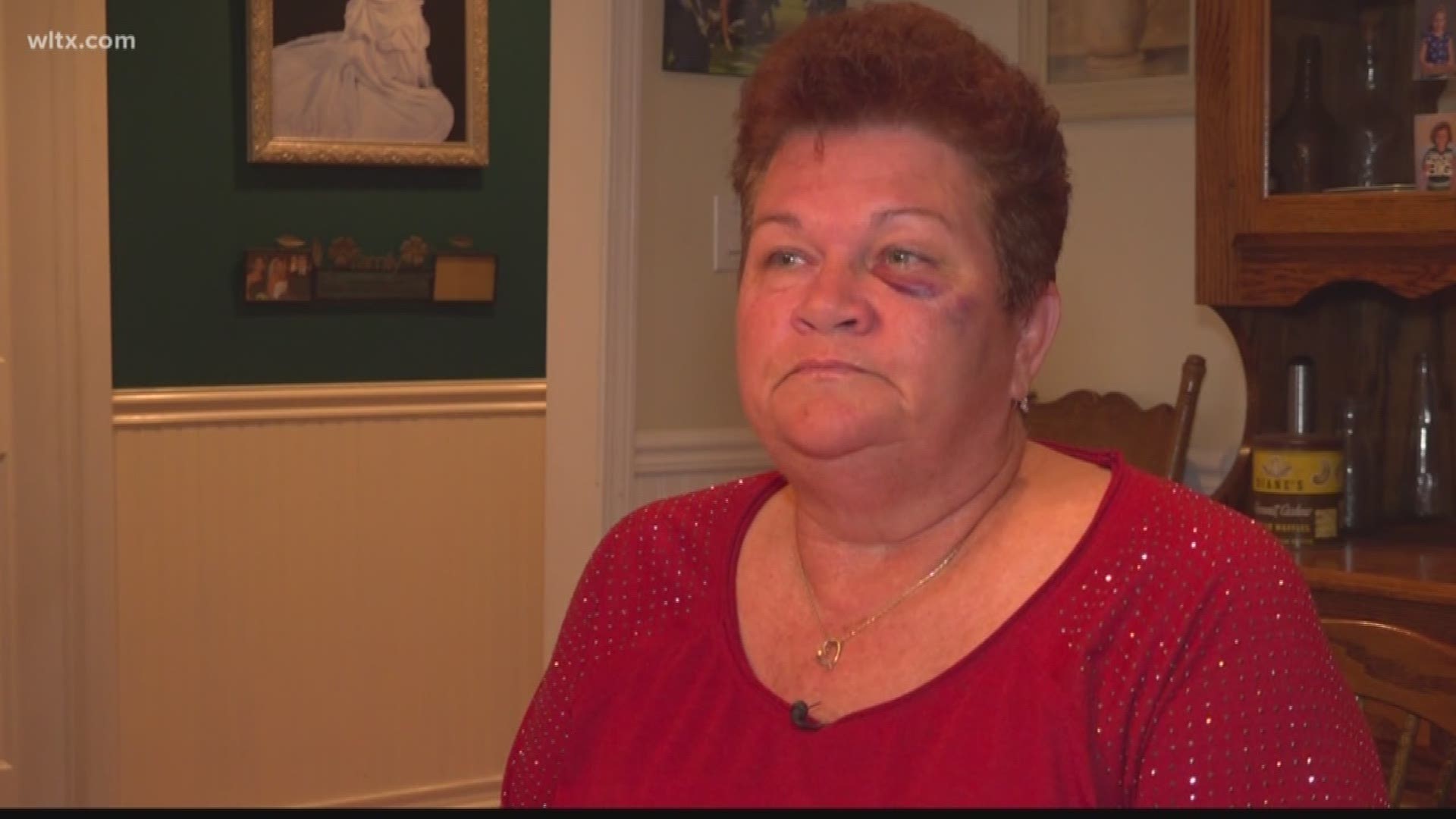 A Midlands church employee says a burglary attacked her.