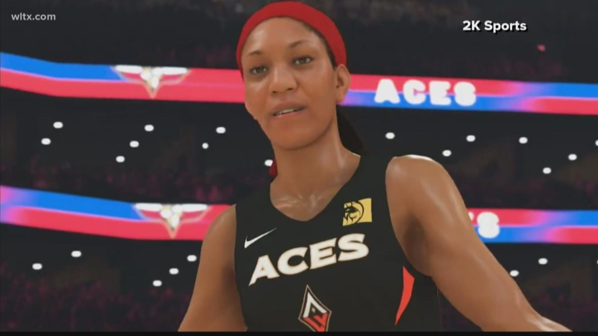 A'ja Wilson is in the new 'NBA 2-K-20', you'll see her in her WNBA Las Vegas Aces uniform