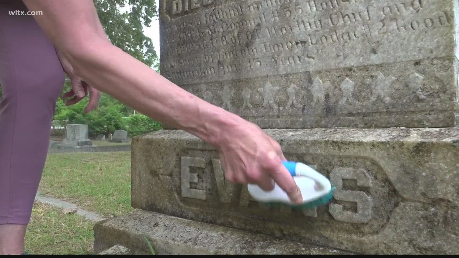 Residents came together for National Historic Preservation Month at Randolph Cemetery.