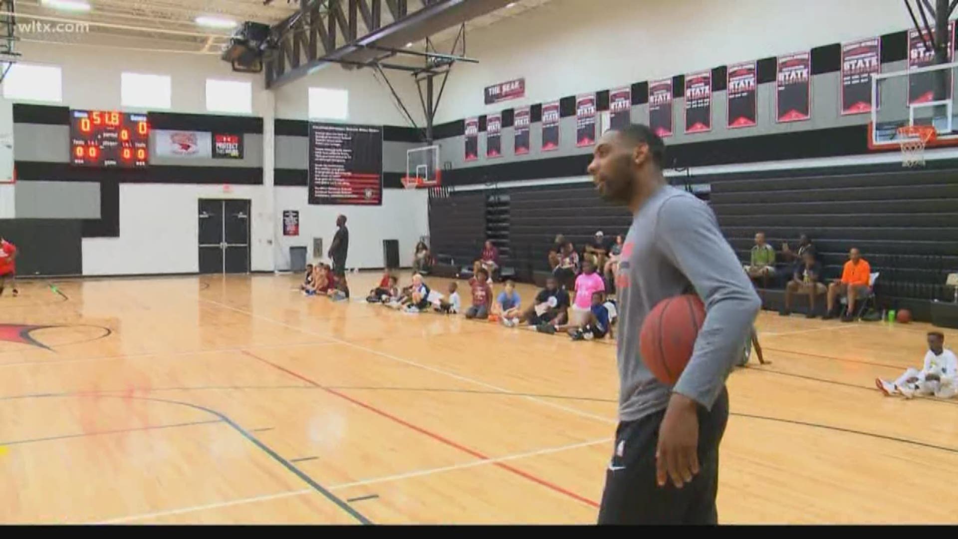 Former Gamecock Sindarius Thornwell was in Columbia Saturday hosting a youth basketball camp.