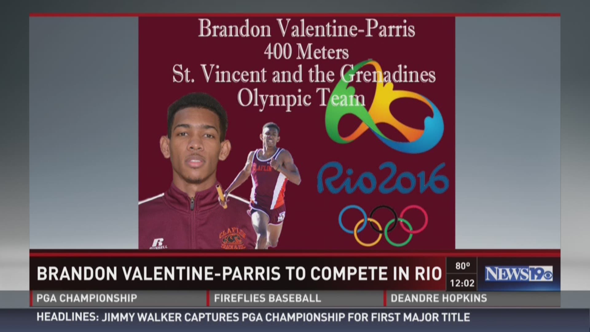 Claflin sprinter Brandon Valentine-Parris will compete in the 2016 Olympics.