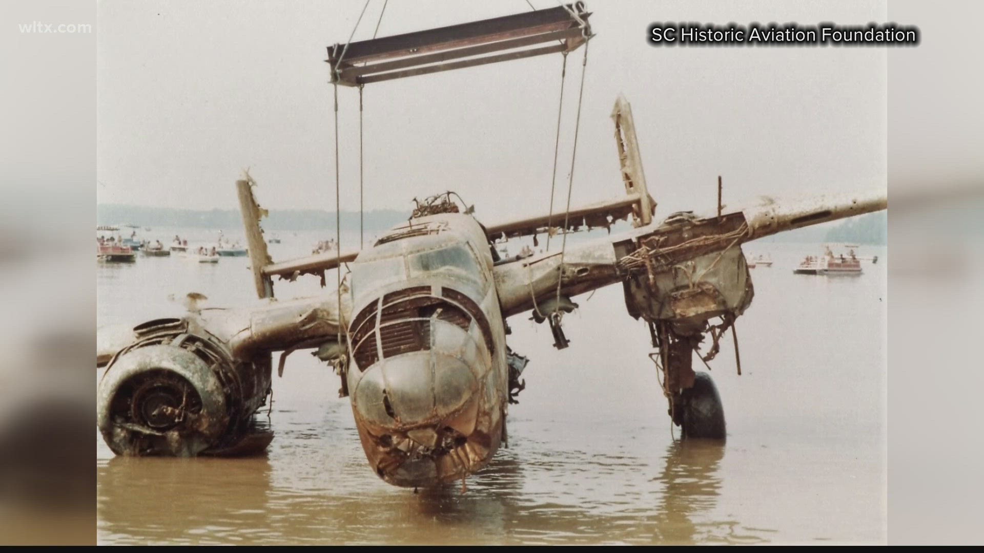 The B-25 bomber crashed into Lake Greenwood in 1944, and after decades of recovery and restoration efforts, the plane looks like the original.