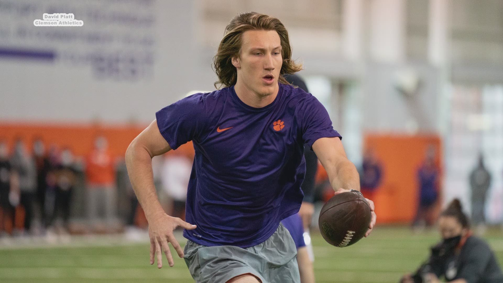 Trevor Lawrence spent his Friday morning working out for his potential employer.