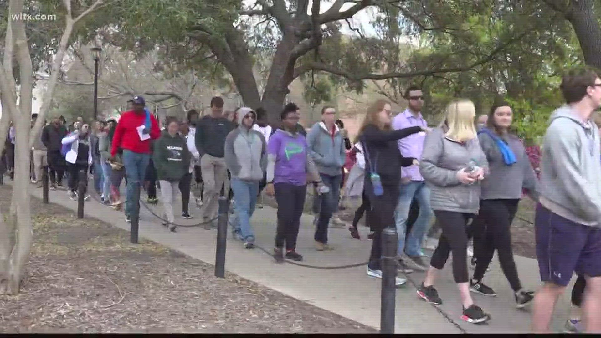 The 6th Annual USC Out of the Darkness Walk was held on South Carolina's campus on Sunday.  News19's Michael Fuller reports.