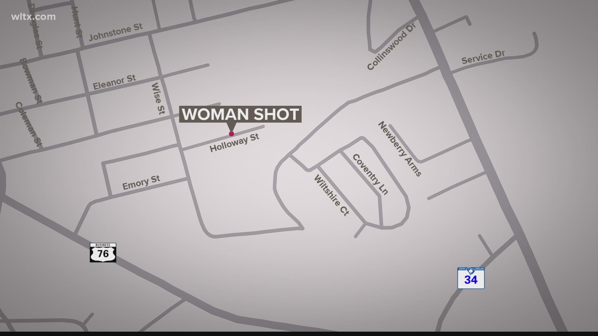 The 71-year-old woman was shot when two people began shooting at each other, police are still looking for suspects.