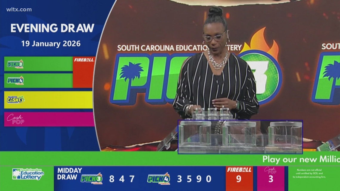 Evening SC winning lottery numbers for Jan. 19, 2026 | wltx.com