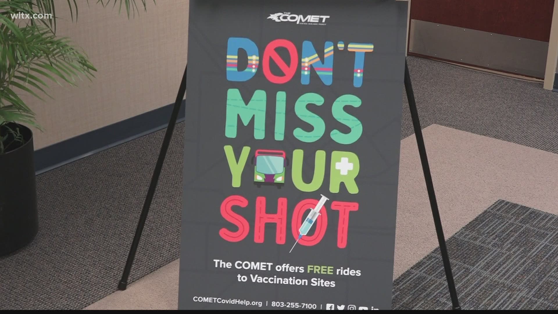 Transportation is free of charge for those eligible to receive their vaccine, according to The COMET