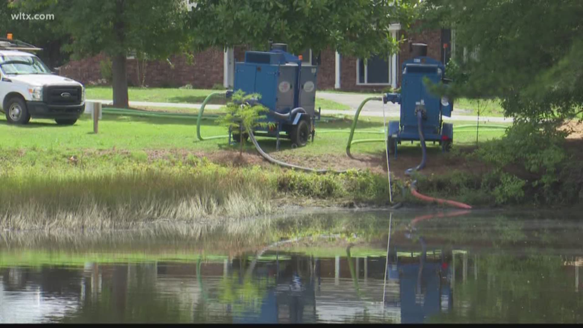 Repairs are being made on a dam in Lexington that was having some trouble Tuesday night. 