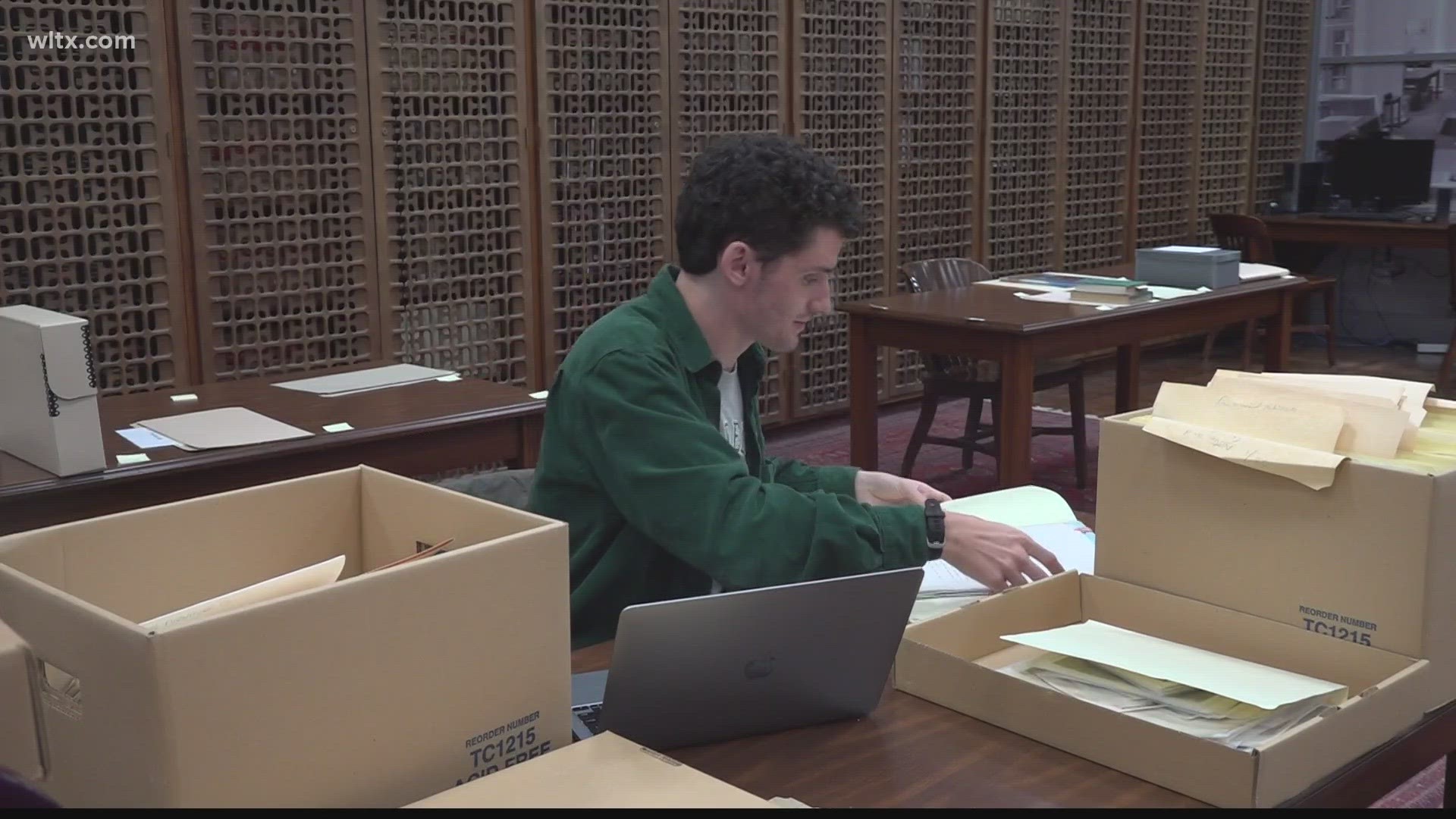 USC student researching a former furniture company, the Williams Furniture company.