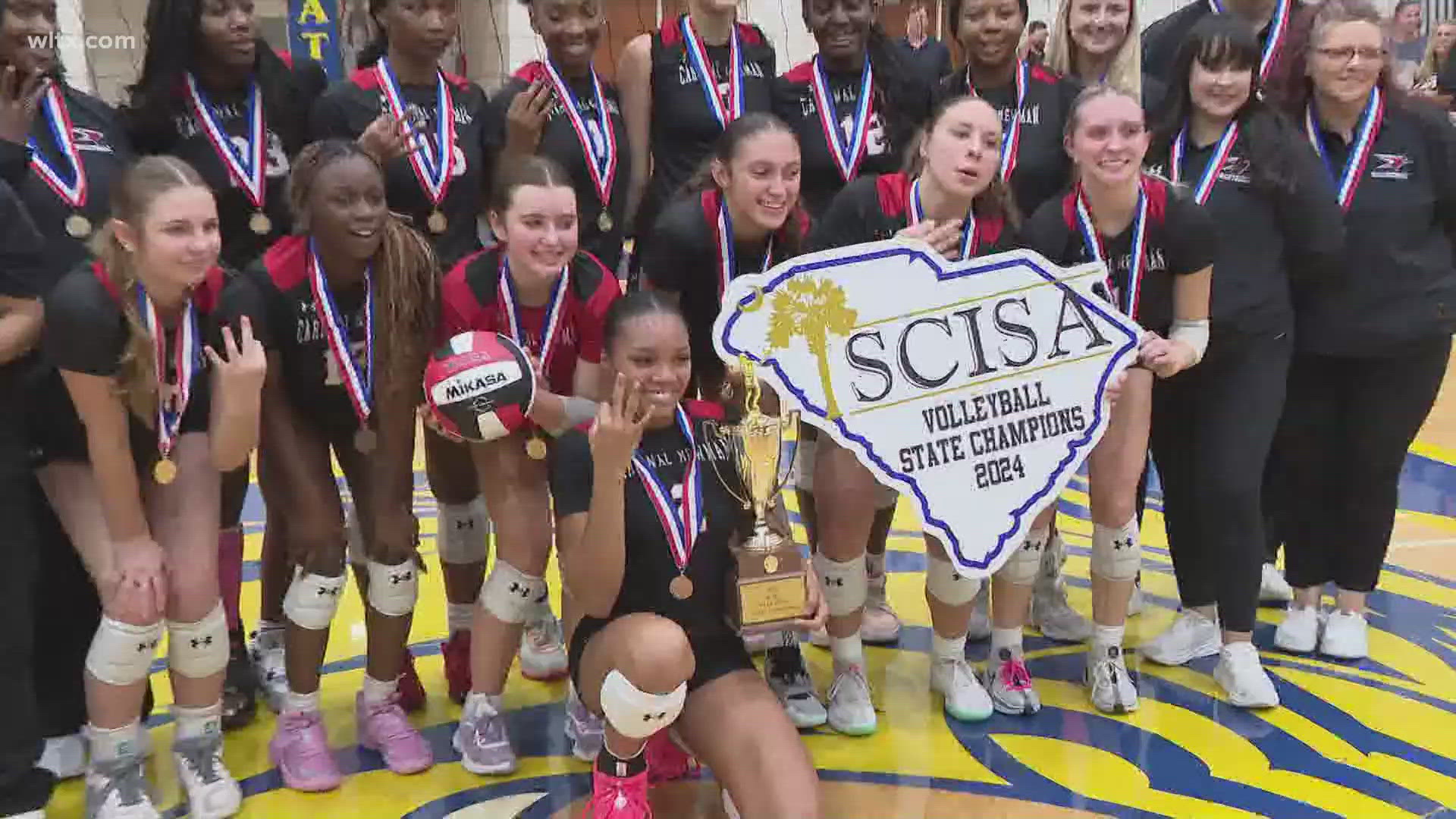 Highlights and reaction from the 4A SCISA state volleyball championship as Cardinal Newman sweeps Porter Gaud 3-0.