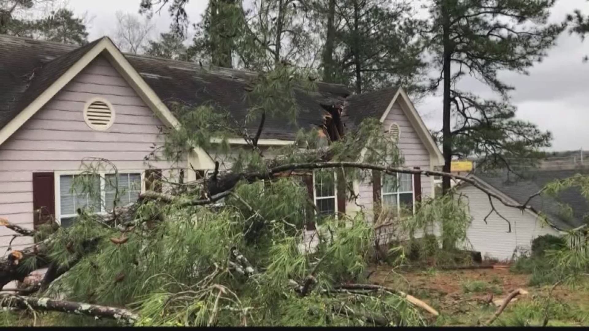 The apparent tornado struck in an area off Greystone Boulevard, which is along Interstate 126 in Columbia.