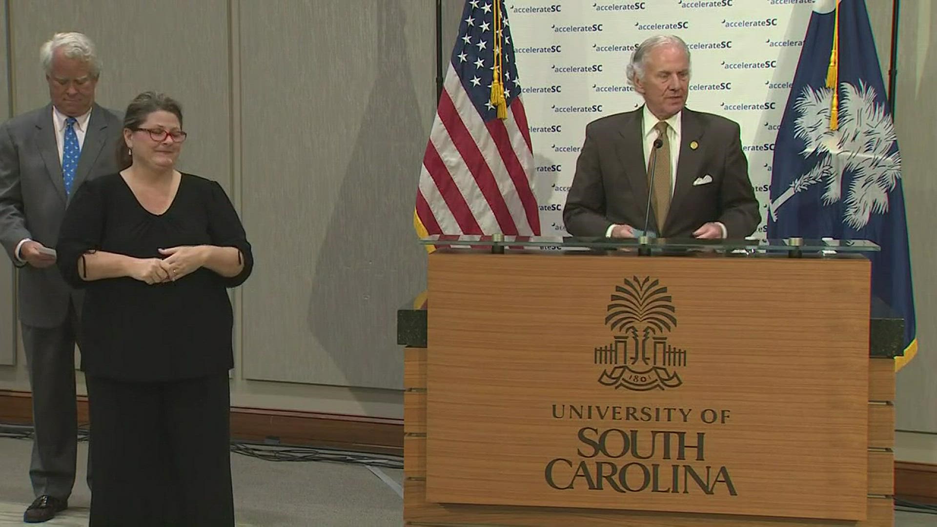 South Carolina Gov. Henry McMaster said the state has a comprehensive plan for increasing testing and contact tracing.