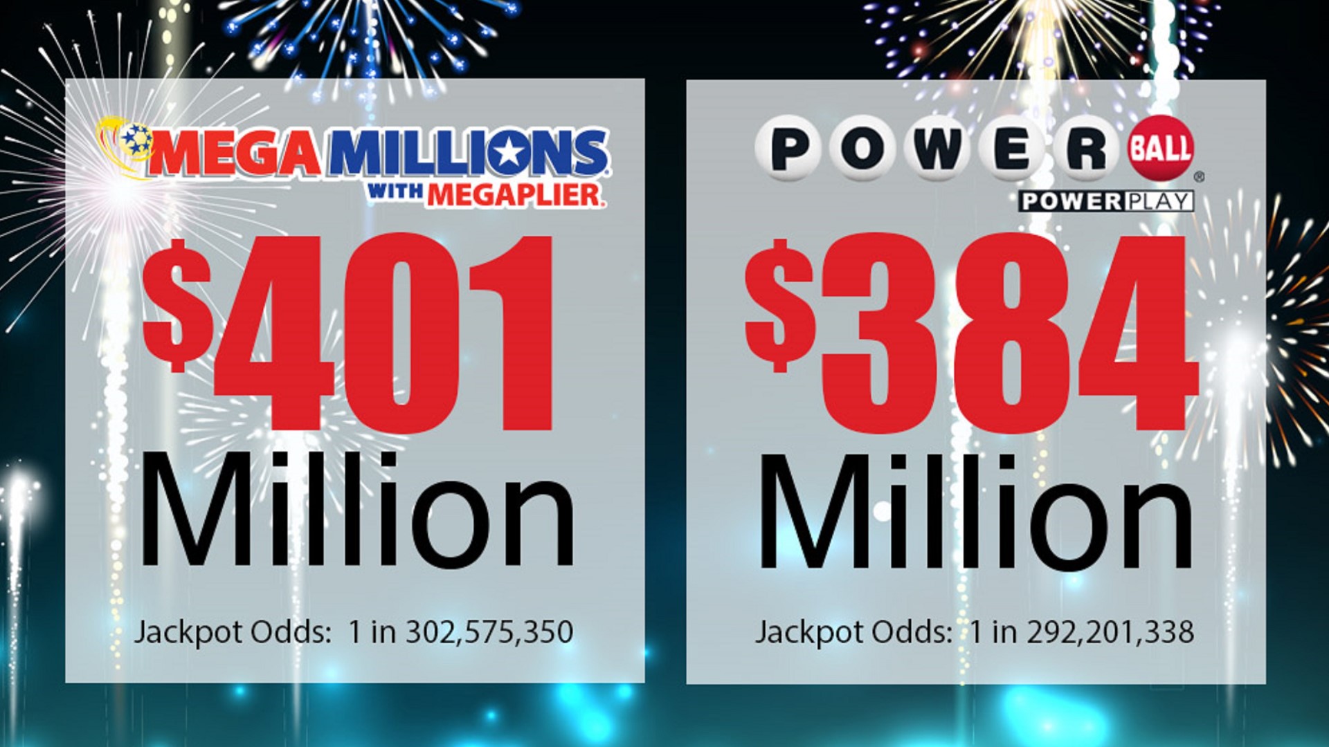 Mega Millions, Powerball jackpots rise New Year's weekend