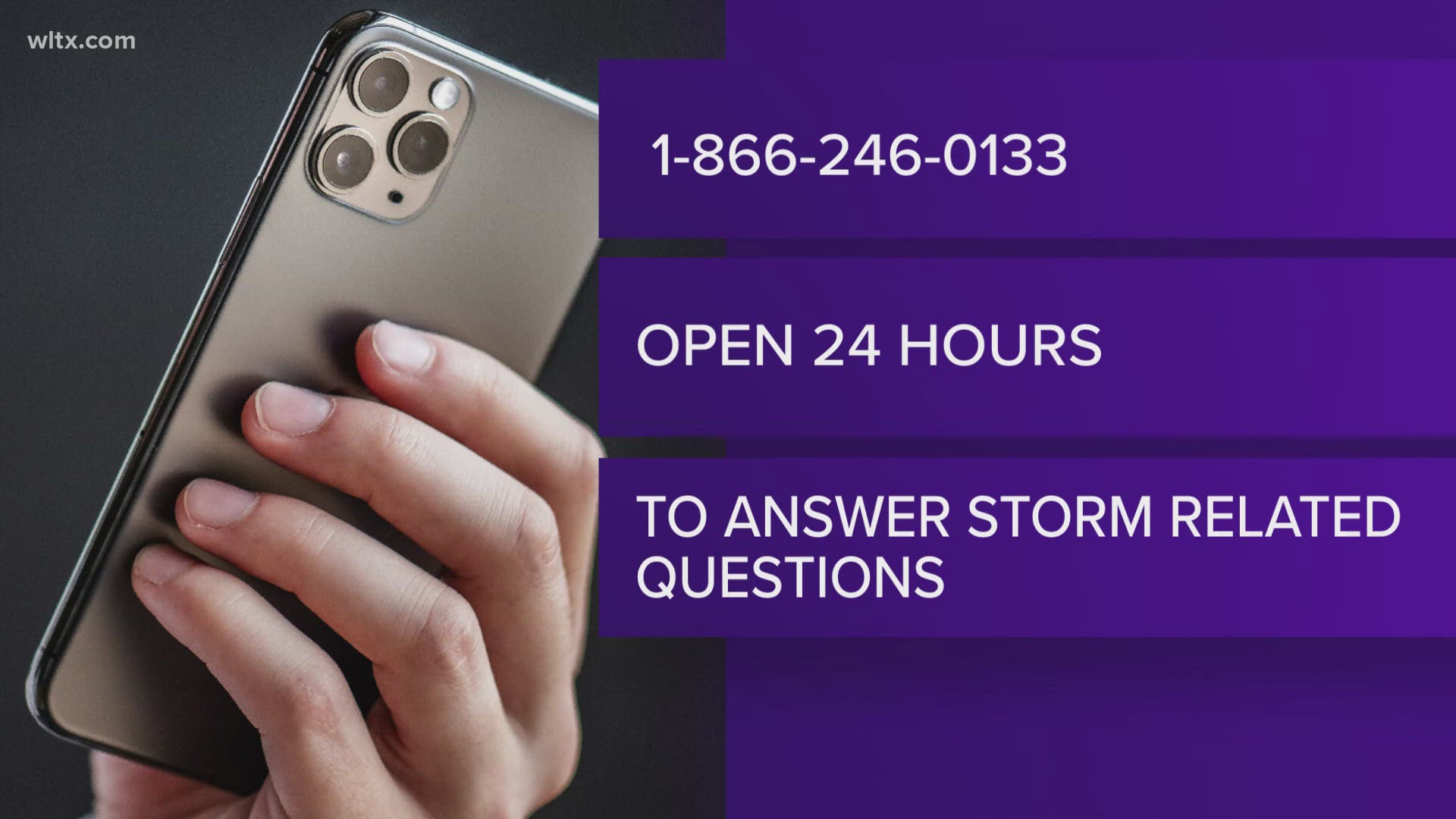 You may have questions about what you need to do next, the line is open 24 hours and will be available as long as needed.  1-888-246-0133.