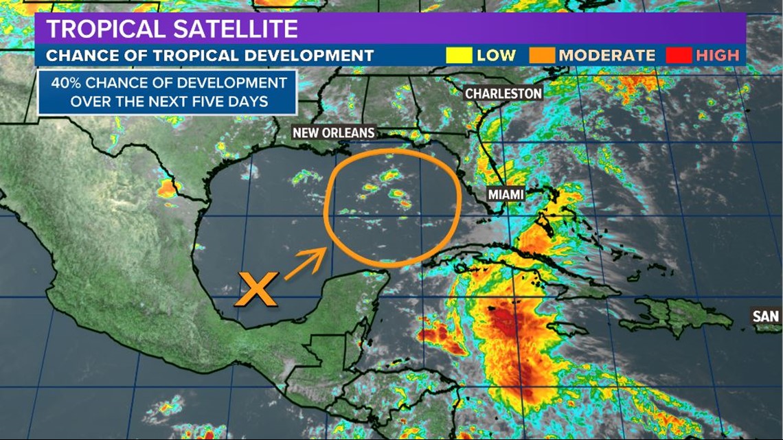 Chance Increases a Little for Tropical System in the Gulf | wltx.com