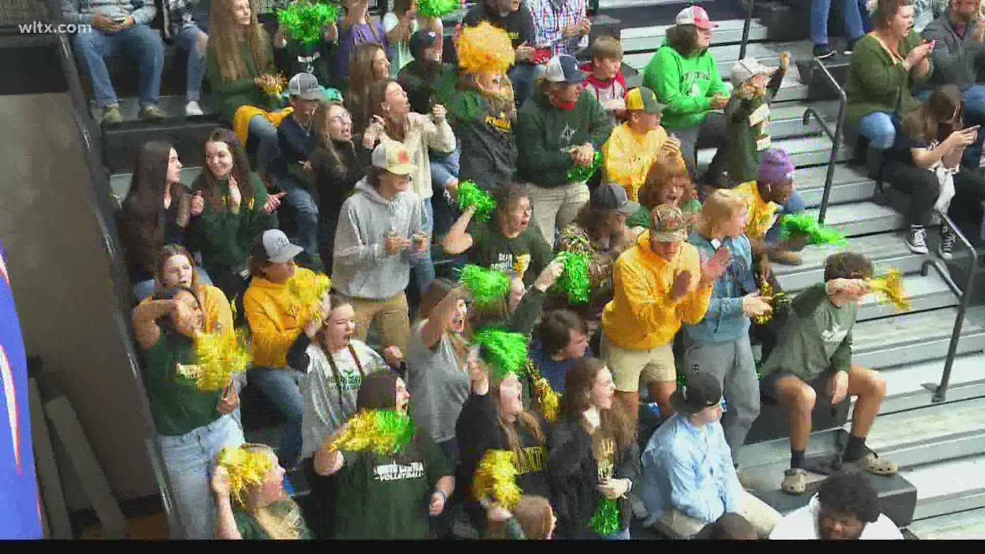 An epic battle for the Class 2A state volleyball championship takes place between North Central at St. Joseph's.