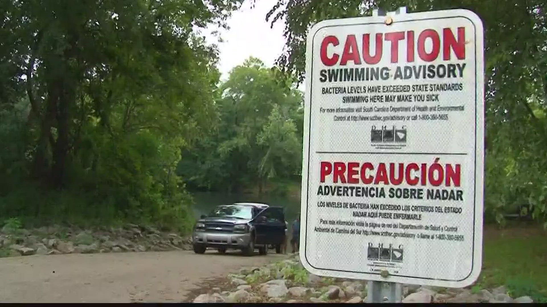 DHEC is warning people not to swim in Saluda Shoals Park after finding high levels of bacteria in that section of the Saluda river	DHEC says bad conditions at the Carolina Water Service's Friarsgate plant may have contributed to the bacteria.