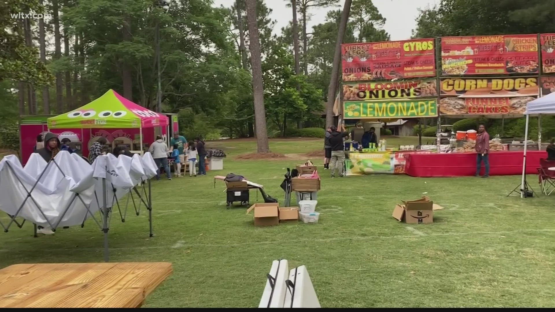 The Sumter Iris Festival took place as scheduled Friday, but won't happen Saturday due to the forecast for rain.