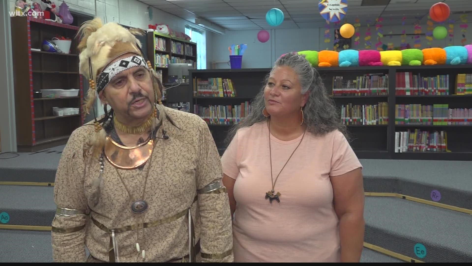 Members of the tribe visited Wilder Elementary school to help students understand the heritage.