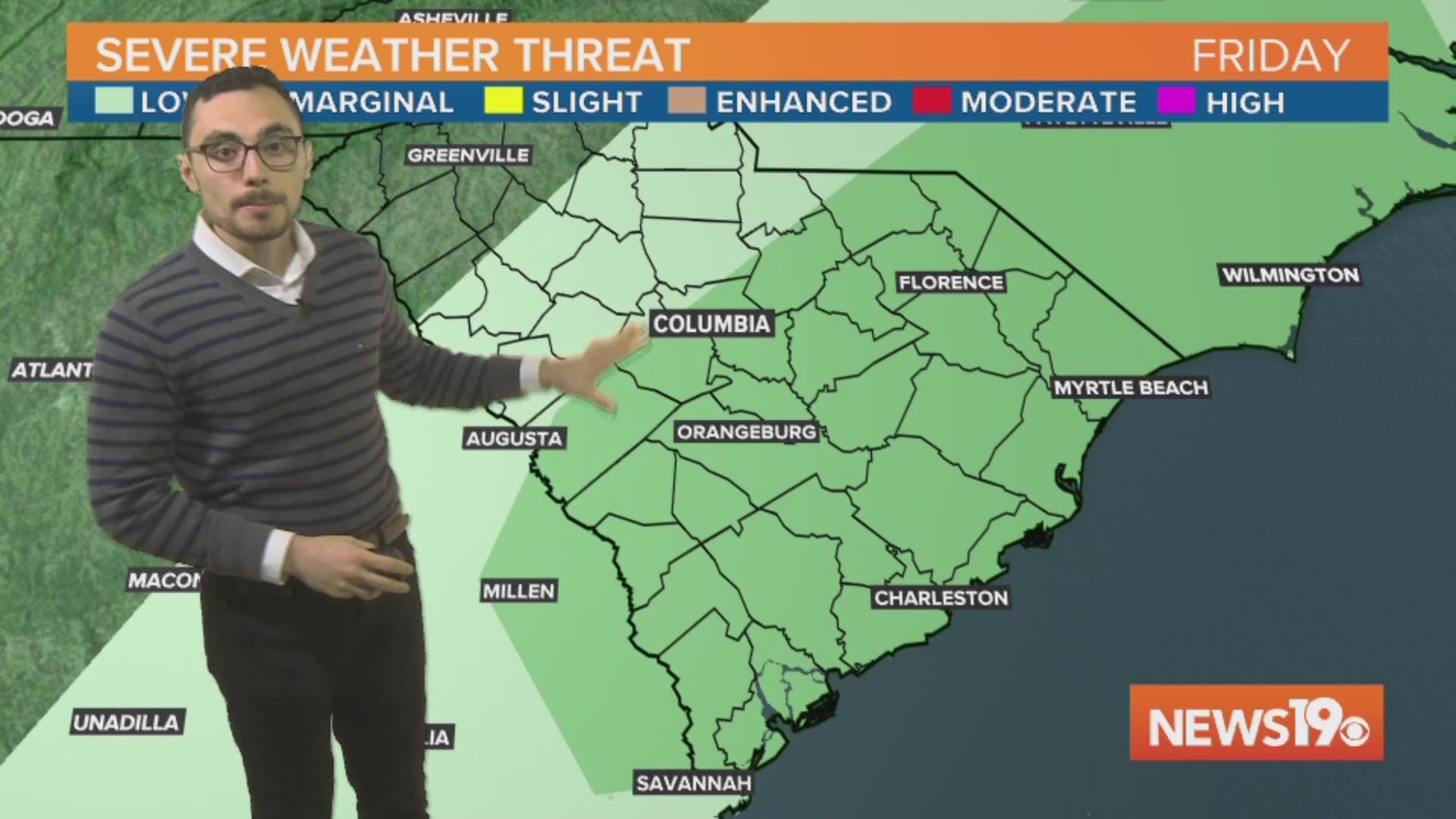Strong storms are possible this afternoon for the Midlands.