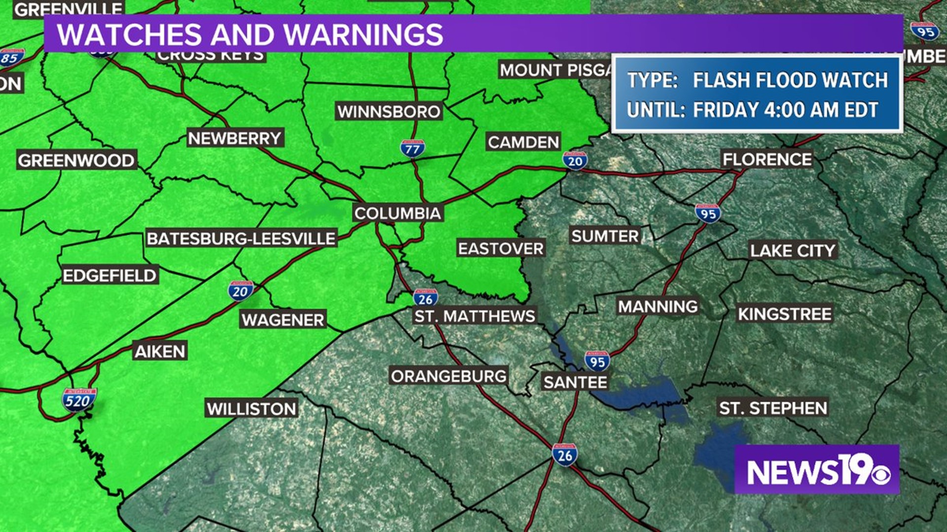 Flash Flood Watch Until Friday Morning | wltx.com