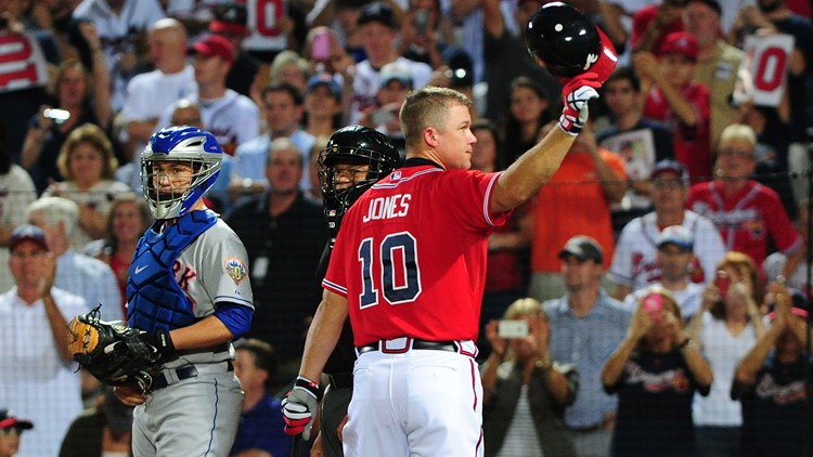 The Brave Chipper Jones, Tom Glavine, John Smoltz and Greg Maddux