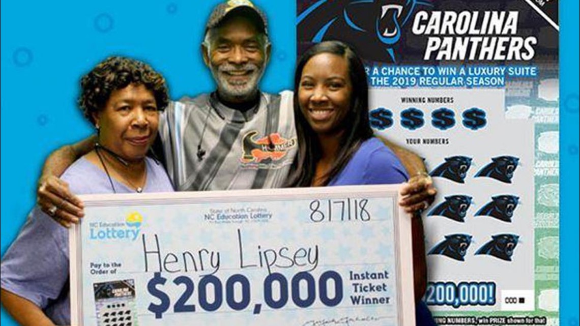 Leland man wins $200K prize in Carolina Panthers scratch-off game