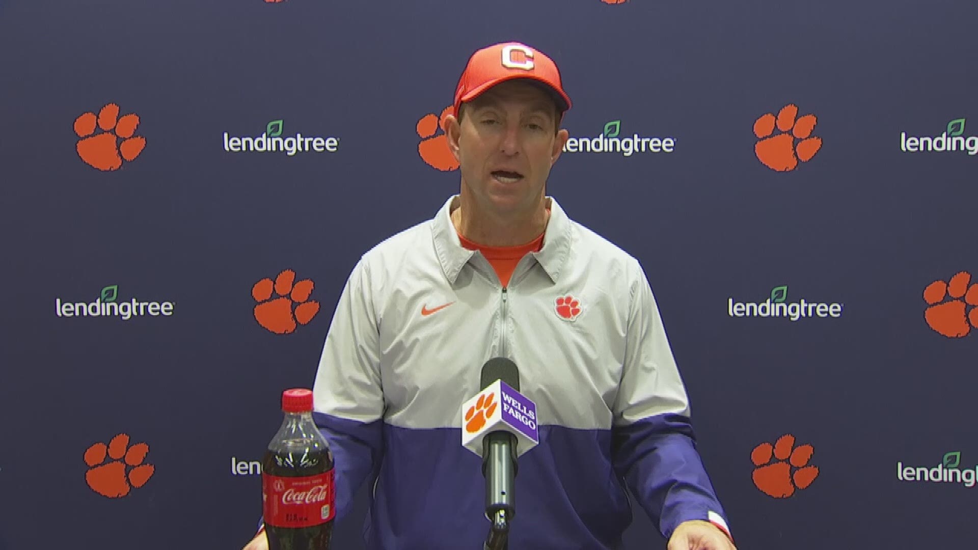 Clemson head football coach Dabo Swinney on finally getting to play after a long layoff & how Travis Etienne is comparable to former Atlanta Braves ace Greg Maddux.