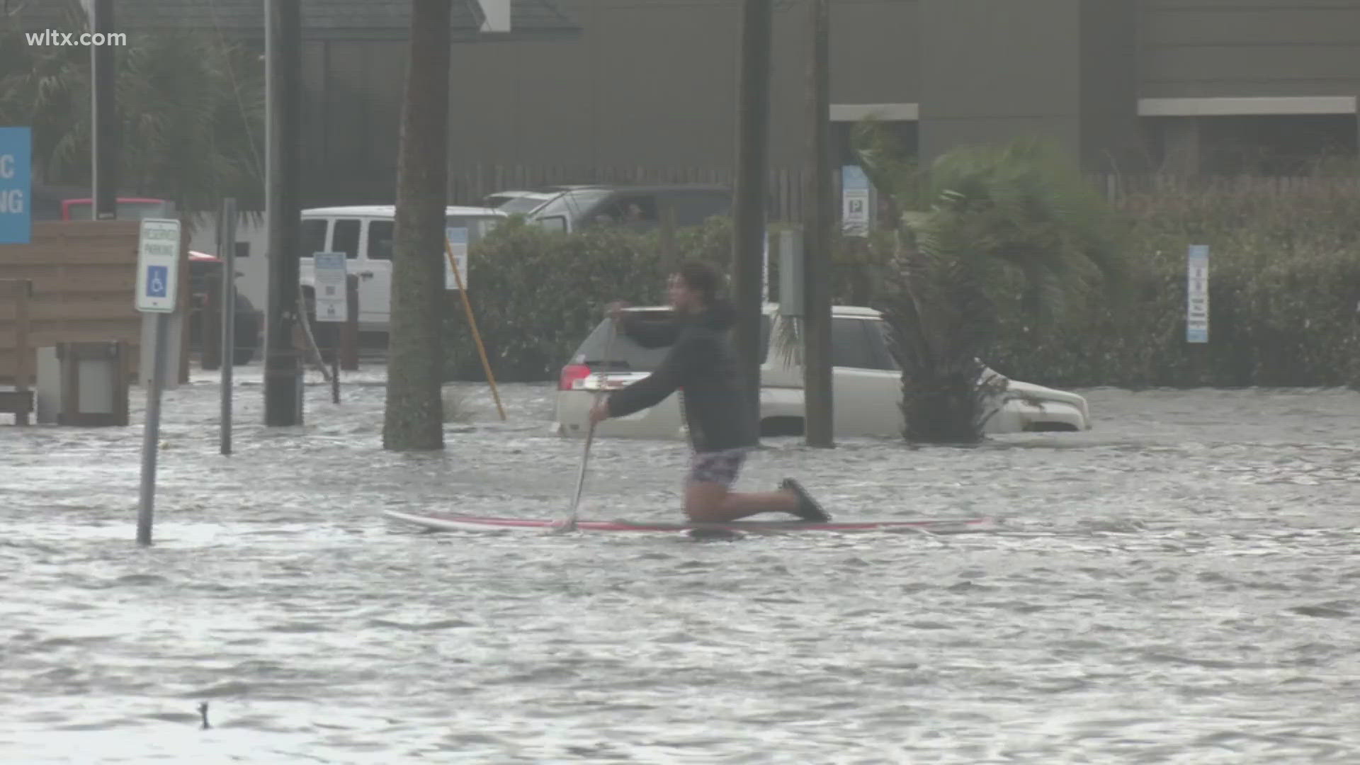 First Responders rescued a family on Wolf Island in N.C and Carolina Beach was under water.