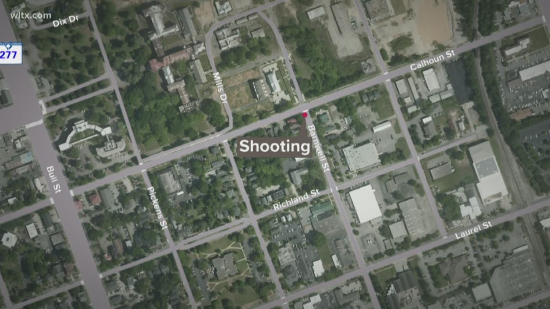 One person is injured after a shooting in downtown Columbia Tuesday afternoon.