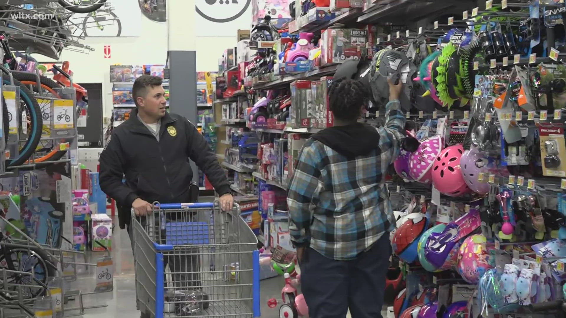 Children who have suffered a loss or were effected by a highway tragedy, got a chance to spend a little time shopping with an officer.