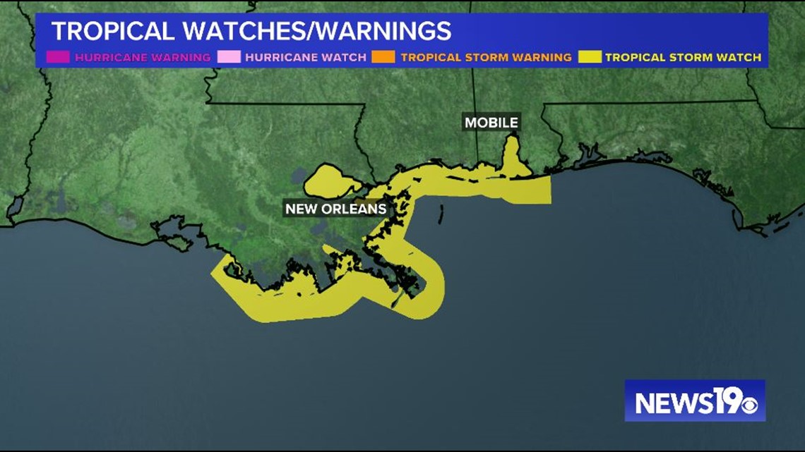 Parts of the Gulf under a Tropical Storm Watch | wltx.com
