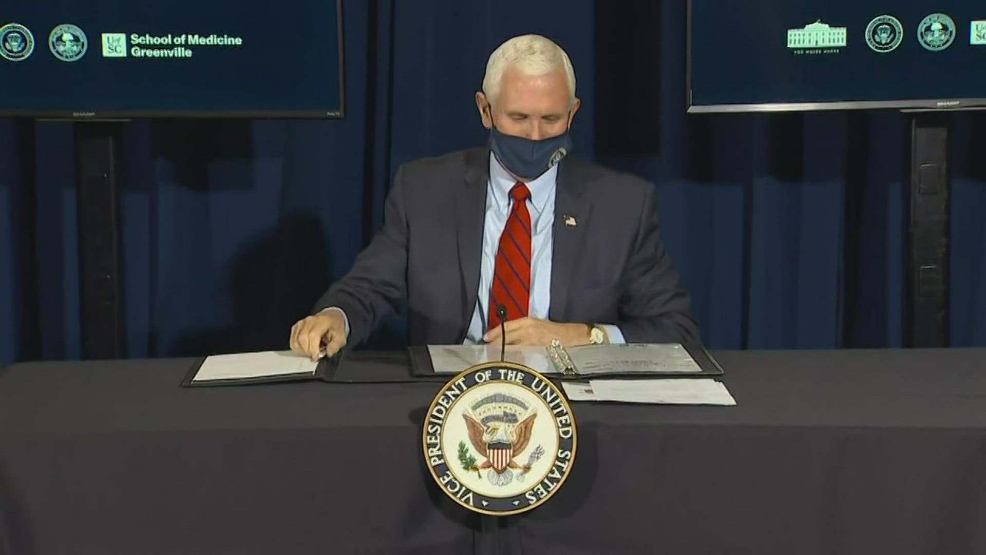 Vice-President Mike Pence and Gov. Henry McMaster gave an update on the vaccine rollout plan in South Carolina.