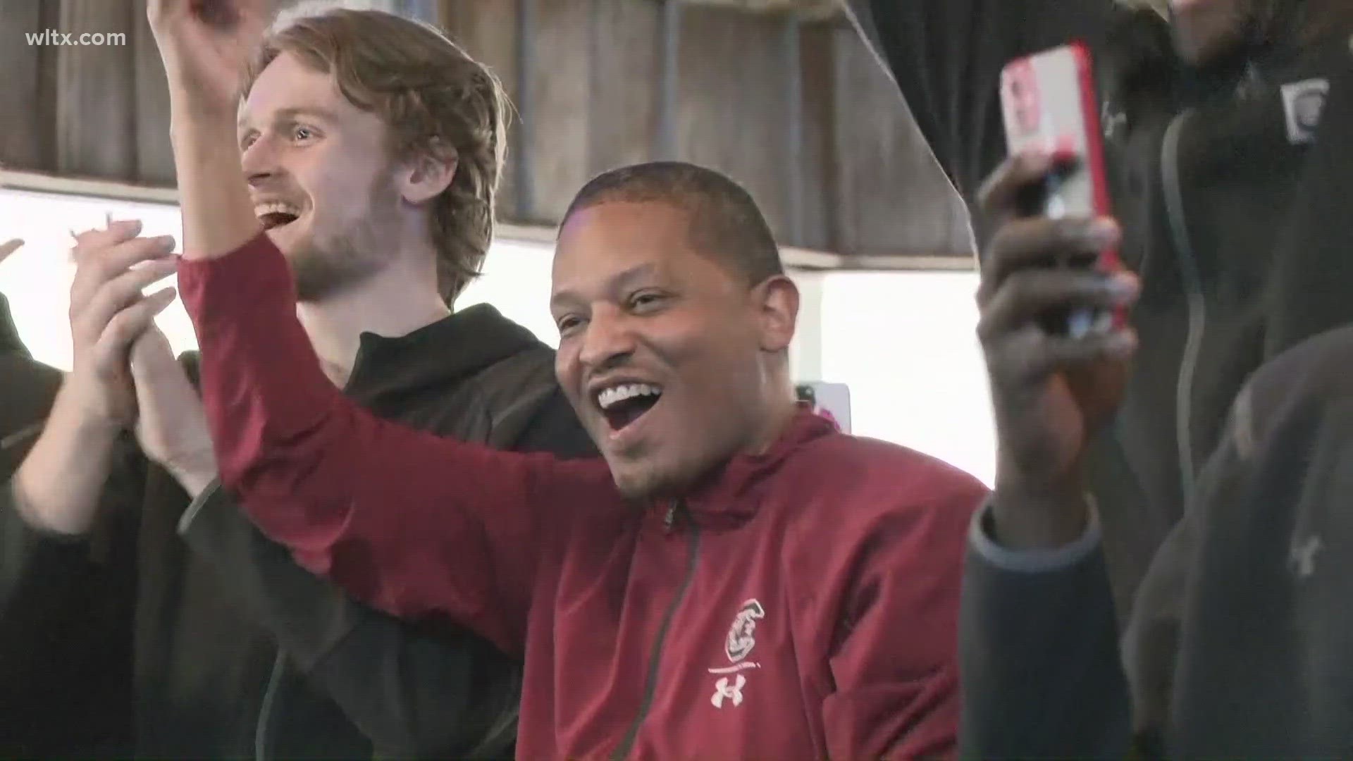 Here's the moment when Lamont Paris and the South Carolina Gamecocks learned they were going to the NCAA Tournament.