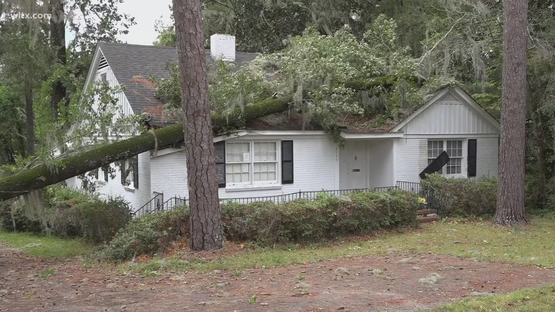 The storm first brought flooding, and then high winds that triggered power outages and damage to homes and roads.