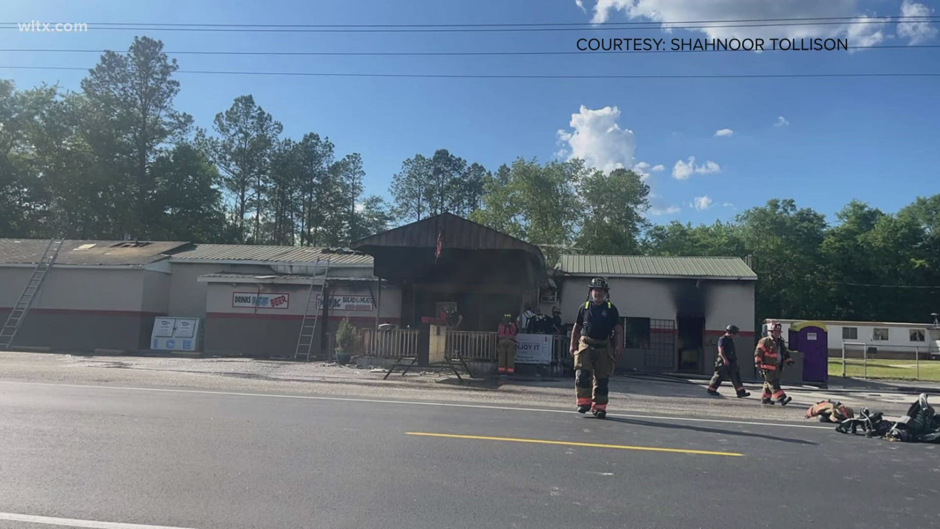 Officials say the fire did extensive damage to the Midway General store in Cassatt.