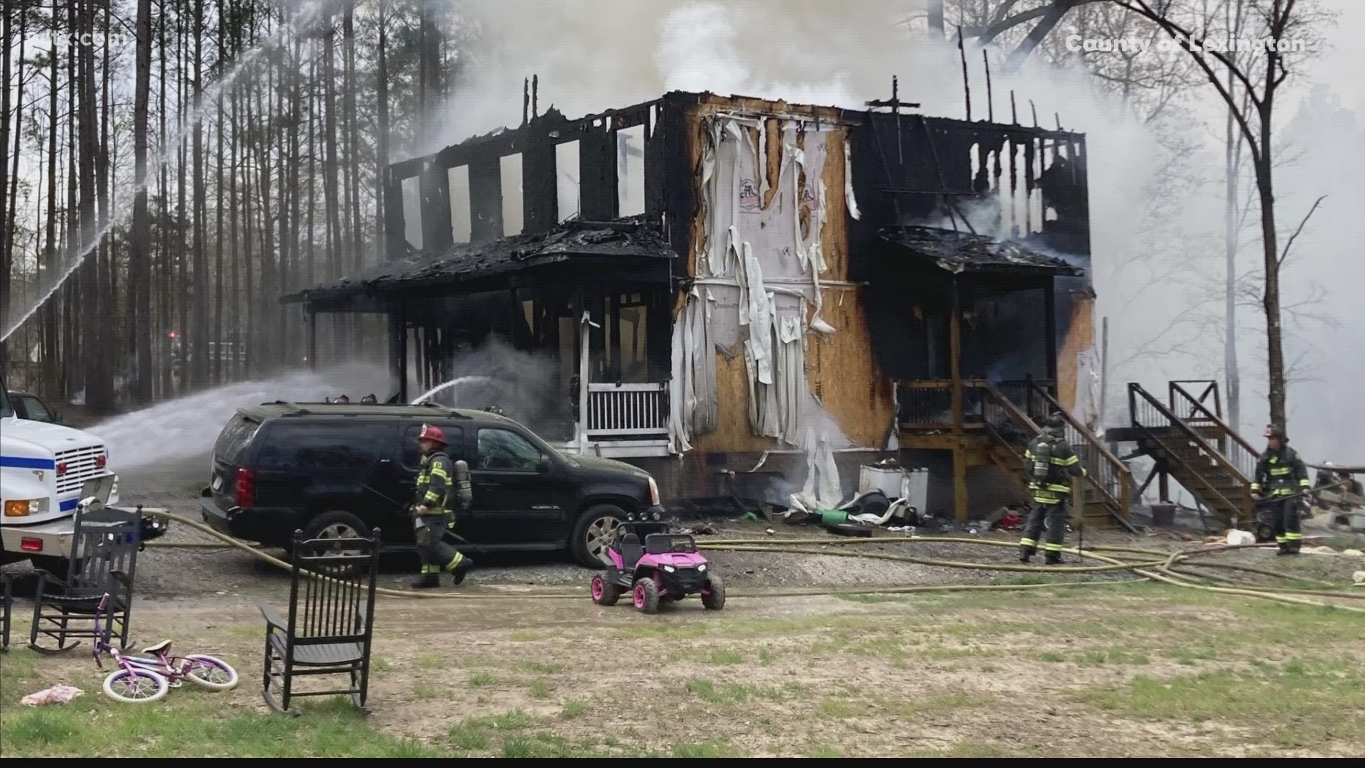 A fire in Chapin has left 8 people without a home.